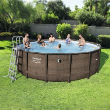 Bestway PAG rattan hatású fémvázas medence szett 488 x 122 cm