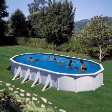 PONTAQUA WHITE STAR 915 x 470 x 132 cm ovális merevfalú medence 