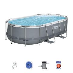 Bestway PUERTO RICO ovális fémvázas medence szett 424 x 250 x 100 cm FFA 620